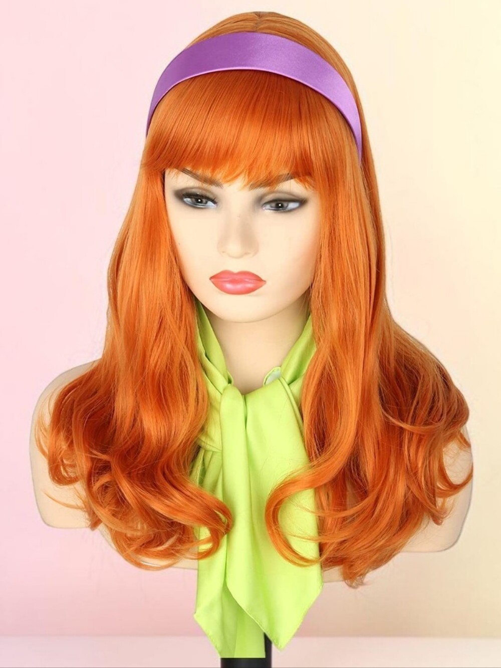 Scooby Doo's Inspired Daphne Wig, Headband and Scarf, New